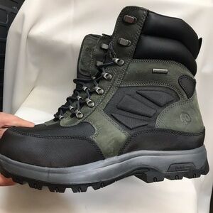 Mens Dunham Waterproof Boots in Green/Black Leather/Mesh sz 10